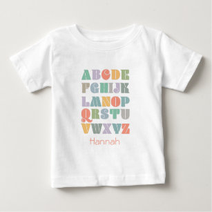 Camiseta Pad do mouse personalizado do nome alfabético ABC