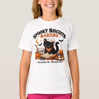 Camiseta Padaria Assustadora Gato Preto, Biscoito Fantasma 