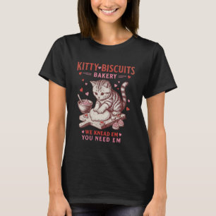 Camiseta Padaria Kitty Biscuits, Gato do Dia dos Namorados,