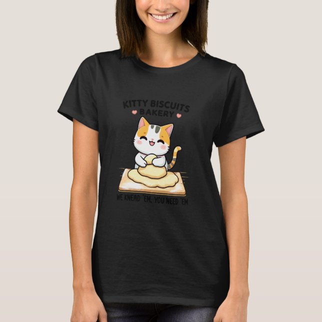 Camiseta Padaria Kitty Biscuits Nós Amassamos Eles Você Pre (Frente)