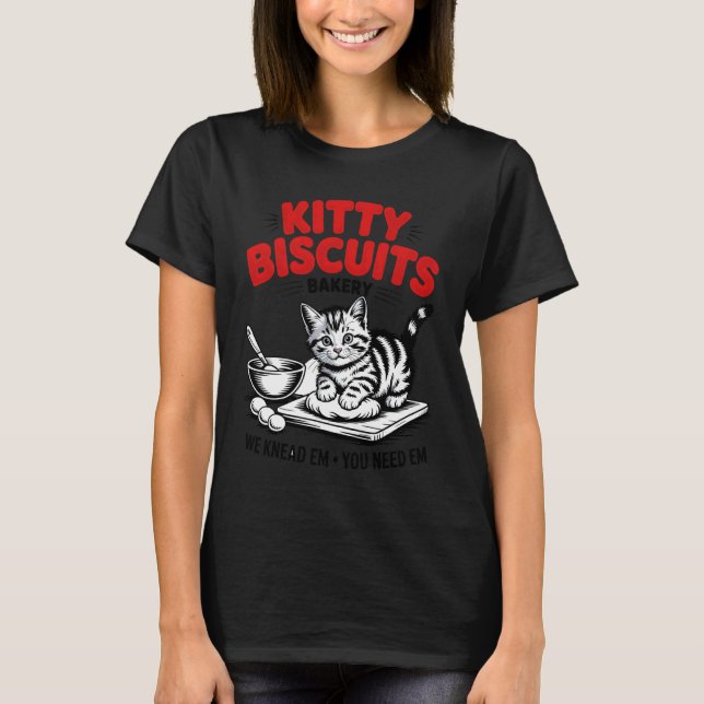 Camiseta Padaria Kitty Biscuits Nós Amassamos Em Você Preci (Frente)