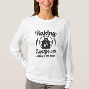 Camiseta padaria padeiro superpotente Bake Engraçado Presen