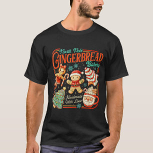 Camiseta Padaria Retro de Biscoito de Natal North Le Cookie