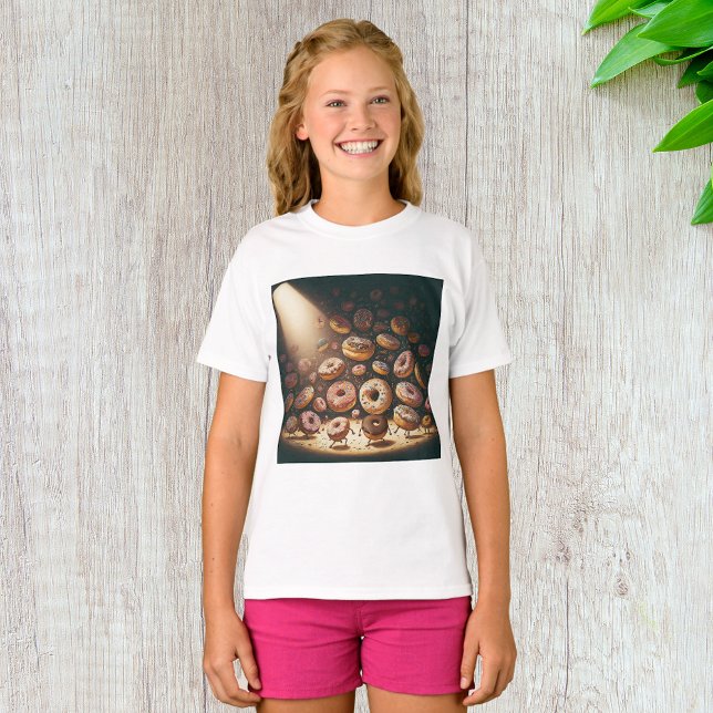 Camiseta Padaria Surrealista Donuts Dançantes (Criador carregado)