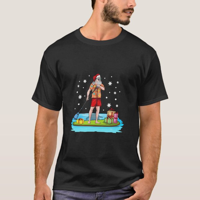 Camiseta Paddle Conselho Natal Havaiano Papai Noel Mele (Frente)