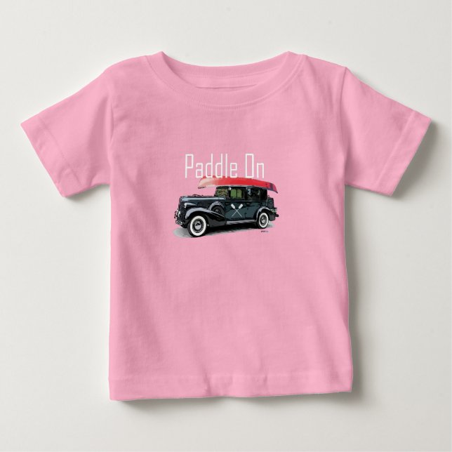 Camiseta Paddle No Classic Car Design - Baby Fine Jersey T- (Frente)