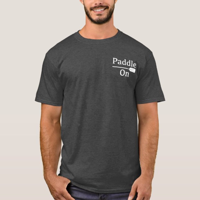 Camiseta Paddle no design - Camisa-T básica e escura mascul (Frente)