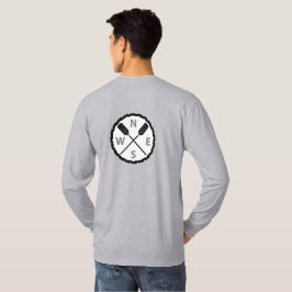 Camiseta Paddle no Explorador Design - Folha longa básica m