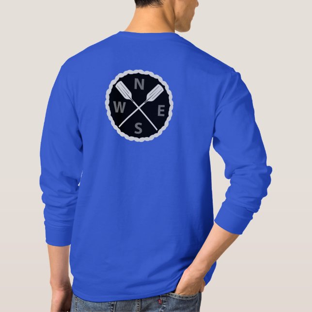 Camiseta Paddle no Explorador Design - Folha longa básica m (Verso)