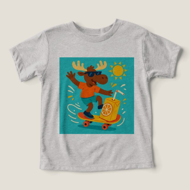 Camiseta Paddle Pops & Flip Flops – Moose de Verão Faz Mala (Design frontal)