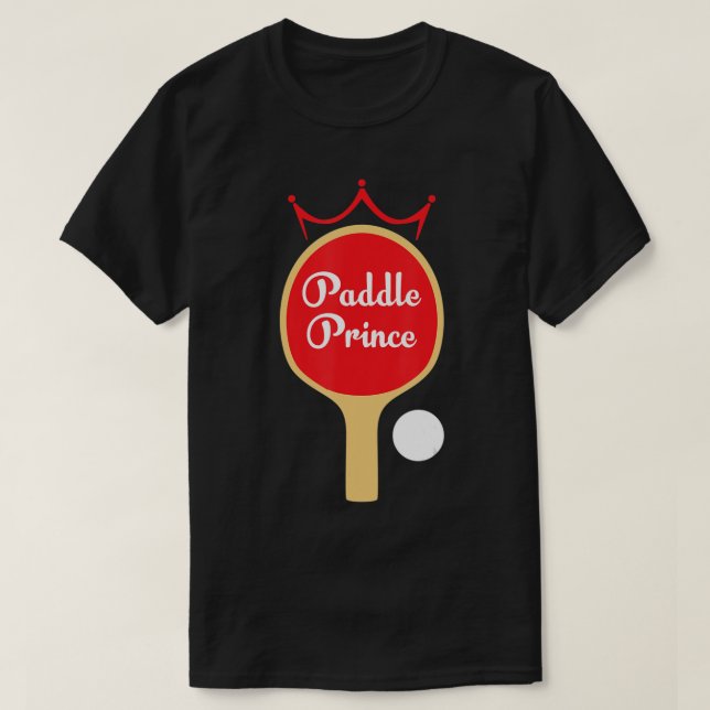 Camiseta Paddle Prince  Ping Pong Fun Cute Table Tennis Gif (Frente do Design)