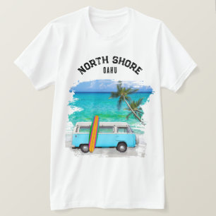 Camiseta Paddle Surf Pranchas Antigas Van Azul North Shore 