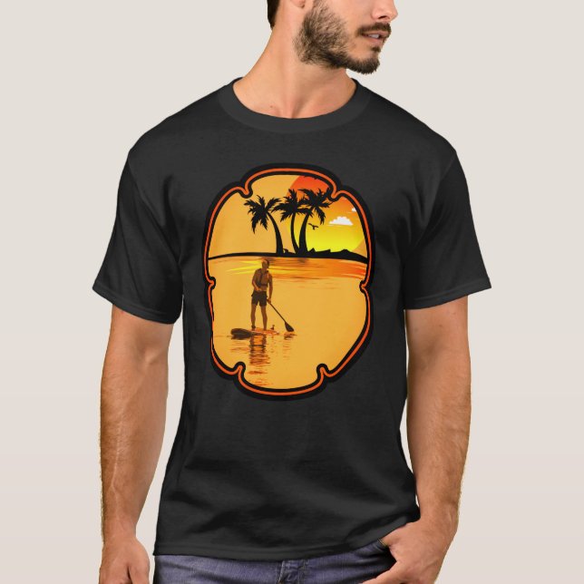Camiseta Paddleboard no Sunset (Frente)