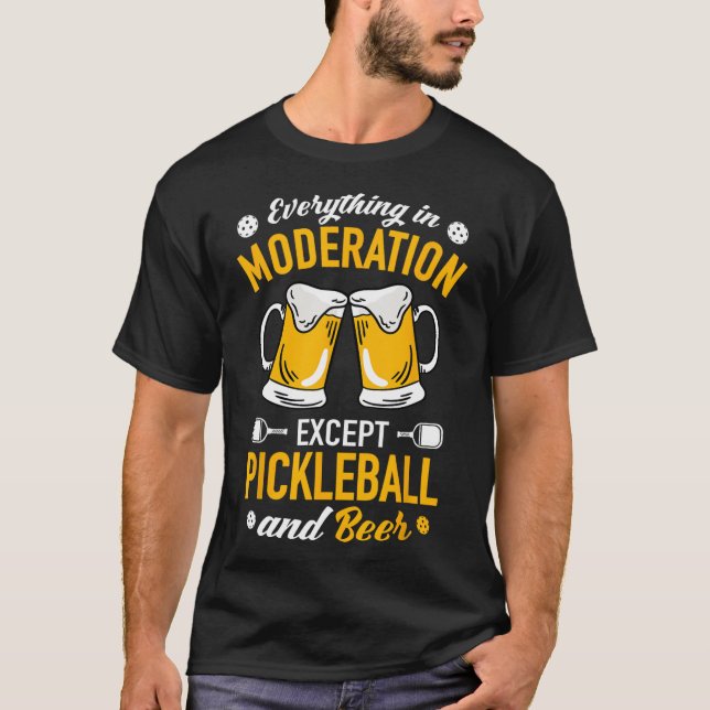 Camiseta Paddlell Tênis - Dminton Beer Mug Picklell E Seja (Frente)
