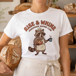 Camiseta Padeiro de Massa Mãe Raccoon Engraçado