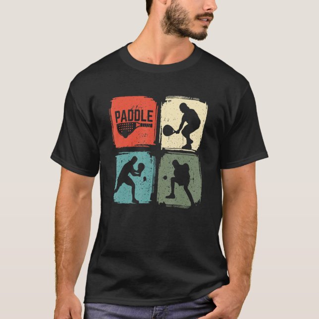 Camiseta Padel Funny Padel Player Vintage Retro Gift (Frente)