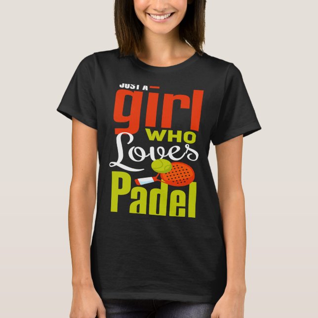 Camiseta Padel  I Love Sport Padel Girls  Padel Player (Frente)