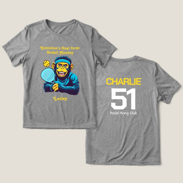 Camiseta Padel Monkey Business Smashwear (Design Frente e Verso)