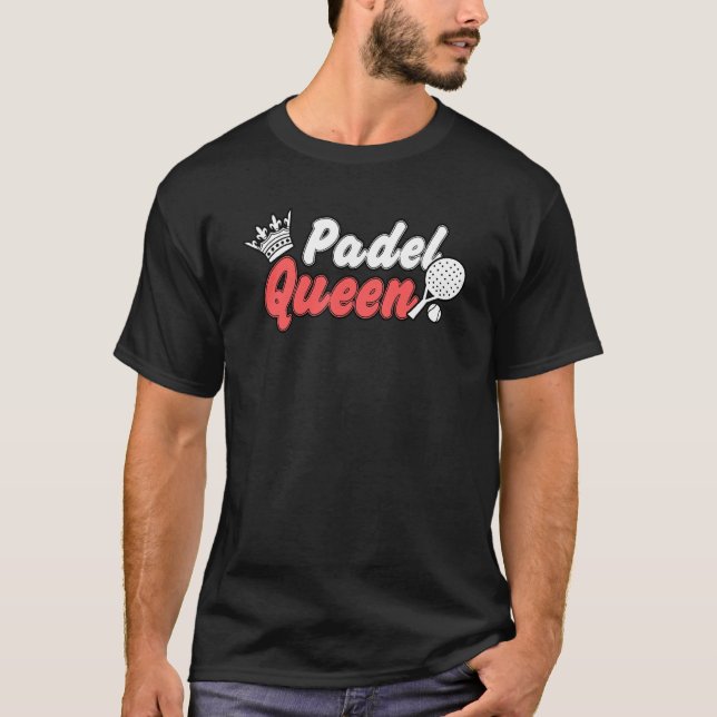 Camiseta Padel Paddle Tênis Queen Princess Backhand Racket (Frente)