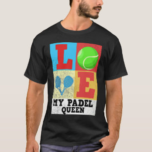 Camiseta Padel Paddle Tênis Queen Princess Backhand Racket