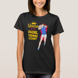 Camiseta Padel Paddle Tênis Queen Princess Backhand Racket