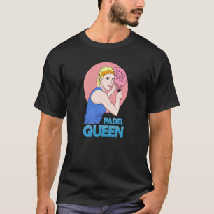 Camiseta Padel Paddle Tênis Queen Princess Backhand Racket