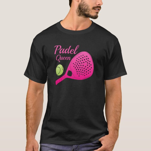 Camiseta Padel Paddle Tennis Queen Princess Backhand Racket (Frente)