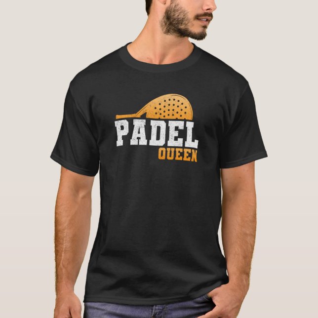 Camiseta Padel Paddle Tennis Queen Princess Backhand Racket (Frente)