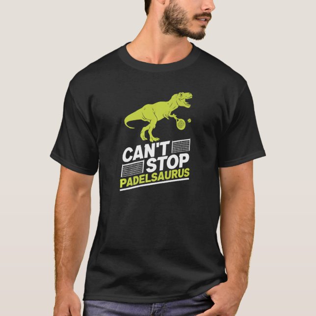 Camiseta Padel Tênis Rex Dino Para Jogadores De Padel (Frente)