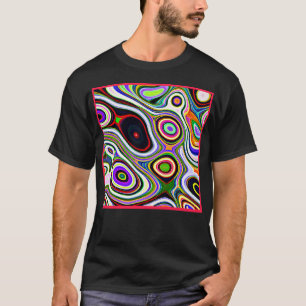 Camiseta Padrão Abstrato Colorido e Vibrante