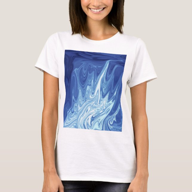 Camiseta Padrão abstrato de Aquarela (Frente)