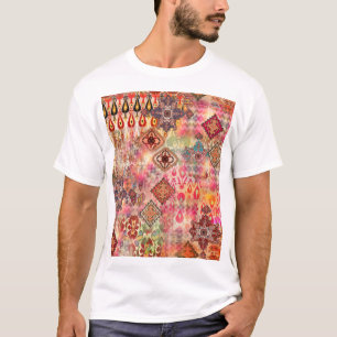 Camiseta Padrão Abstrato digital étnico sem costura