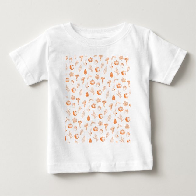 Camiseta Padrão Aconchegante de Outono (Frente)