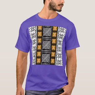Camiseta Padrão Africano de Lama Tribal Longo
