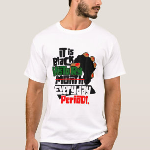Camiseta Padrão Africano do Dia a Dia do Mês da História