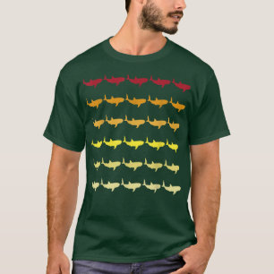 Camiseta Padrão Animal Retro Do Tubarão-Baleia