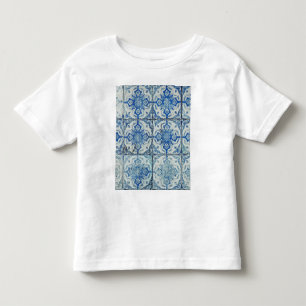 Camiseta Padrão Antiquado de Azulejos Portugueses - Azulej