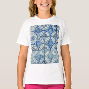 Camiseta Padrão Antiquado de Azulejos Portugueses - Azulejo