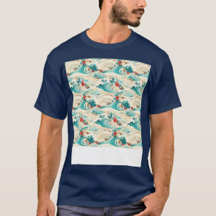 Camiseta Padrão Asiático Invisível Antigo Chinês Japonês Co