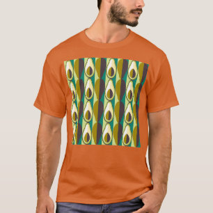 Camiseta Padrão Azul Verde Avocado