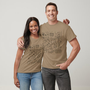 Camiseta Padrão Bonito De Maçã De Halloween Sem Costura, Ha