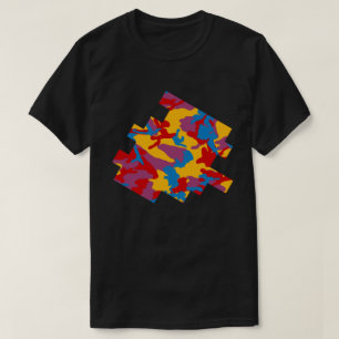 Camiseta Padrão Camuflado em Negrito Esboço Digital