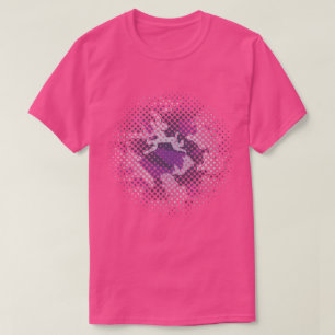 Camiseta Padrão Camuflado PurpleBerry em Meios-Tons