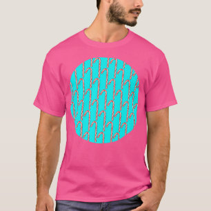 Camiseta Padrão Candy Cane no Fundo Turquesa 49