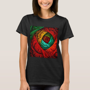 Camiseta Padrão Colorido de Arte Moderna Abstrato artística