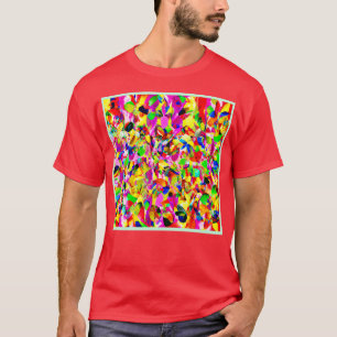 Camiseta Padrão Colorido de Espectro de Abstrato