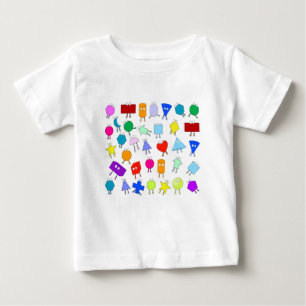 Camiseta Padrão Colorido de Formas Geométricas 2D e 3D