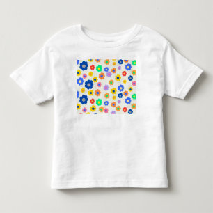 Camiseta Padrão Colorido de Indie de Flor Minúscula Y2K