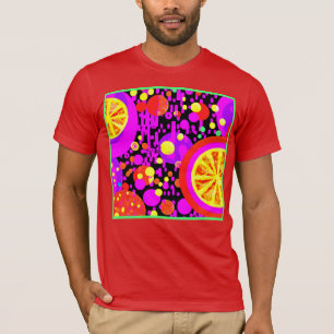 Camiseta Padrão Colorido do Fruta