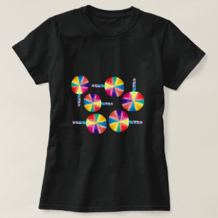 Camiseta Padrão colorido dos lábios